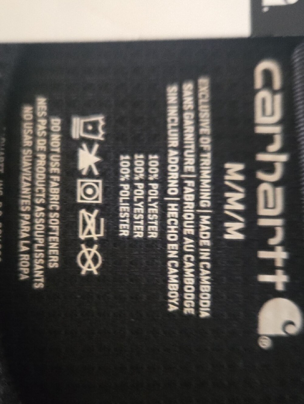 New with Tag Carhartt Black Long-Sleeve Waffle Thermal Shirt Size Medium - Picture 4 of 7